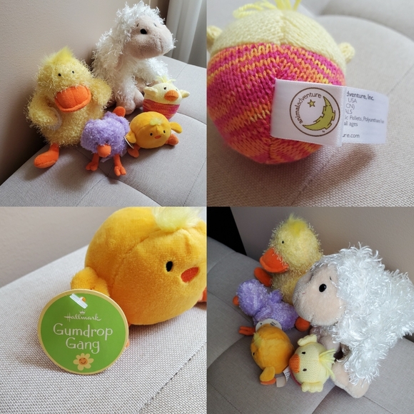 Cute farm animal plush ducks and lamb stuffed animal set of 5 - Picture 7 of 7